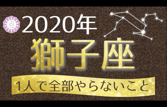 【占い】2020年 獅子座(しし座)の運勢を占う！【西洋占星術･タロット･易】