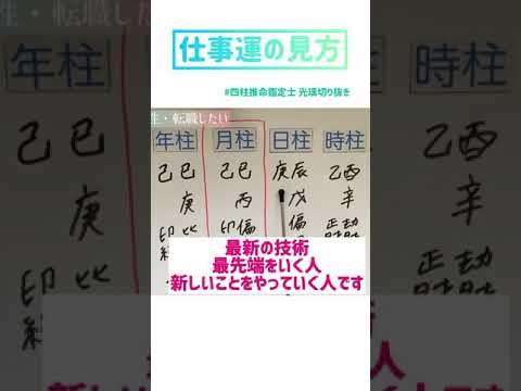 【四柱推命 光璃】適職を知る方法！その仕事あなたに合ってる？ #Shorts