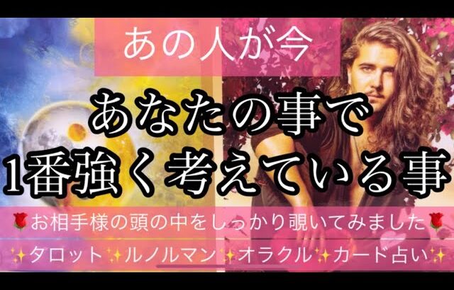 #149   あの人の頭の中を覗いてみました🌹あの人が今、あなたの事で1番強く考えている事🌹🌹深掘りリーディング♥️