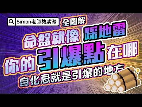 EP40.命盤就像踩地雷，你的引爆點在哪？｜自化忌就是引爆的地方｜詳解自化忌和生年忌的關係｜自化忌在12宮的介紹【Simon老師教紫微】