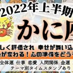 【蟹座】2022年上半期タロットリーディング│全体運・仕事・恋愛・金運・人間関係・3択メッセージ≪タイムスタンプあり≫