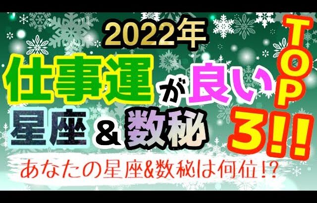 2022年は仕事に生きる！？仕事運が好調な星座&数秘ランキングTOP3！【占い 西洋占星術 数秘術】