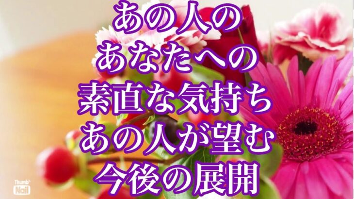 あの人のあなたへの素直な気持ち❣️あの人が望む今後の展開✨