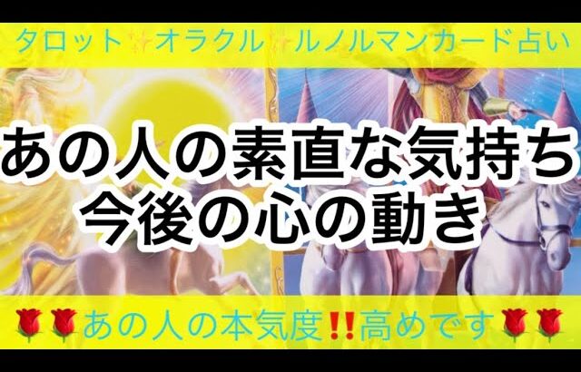 #176   あの人の本気度‼️高めです🌹🌹今のあの人の素直な気持ち🍀今後の心の動き🍀深掘りリーディング♥️