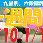 【風水、一週間の運勢】2022年、1/10～1/16、九星別、六段階評価、一白水星から九紫火星