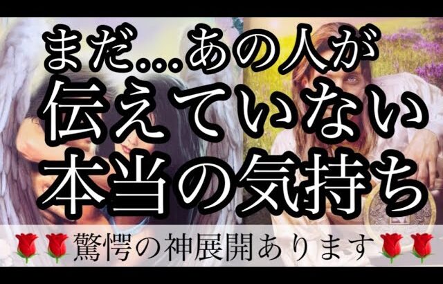 #163   驚愕の✨神展開✨あります‼️まだ、あの人があなたに伝えていない本当の気持ち🌹🌹深掘りリーディング🌹🌹