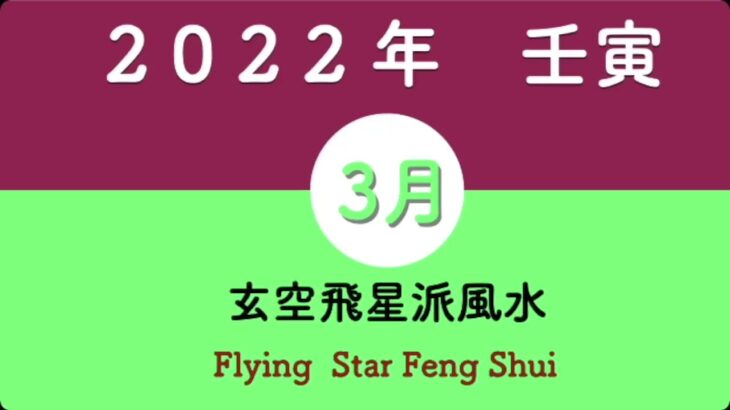 2022年3月玄空飛星派風水飛星図吉凶方位