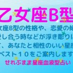 乙女座B型の性格、恋愛運や愛し合う時の傾向などが浮き彫りに！恋のアドバイスと相性ランキングベスト１０をご案内します！星座占いと血液型占いの組み合わせでわかる自分の性格と、あの人との相性占いをどうぞ。