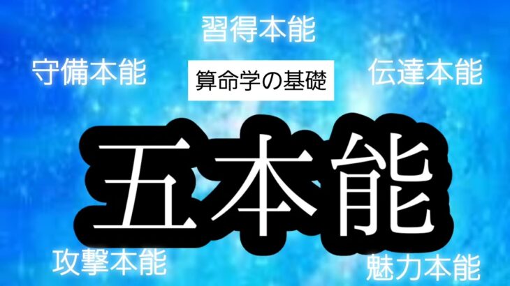 【算命学】基礎・五本能の説明