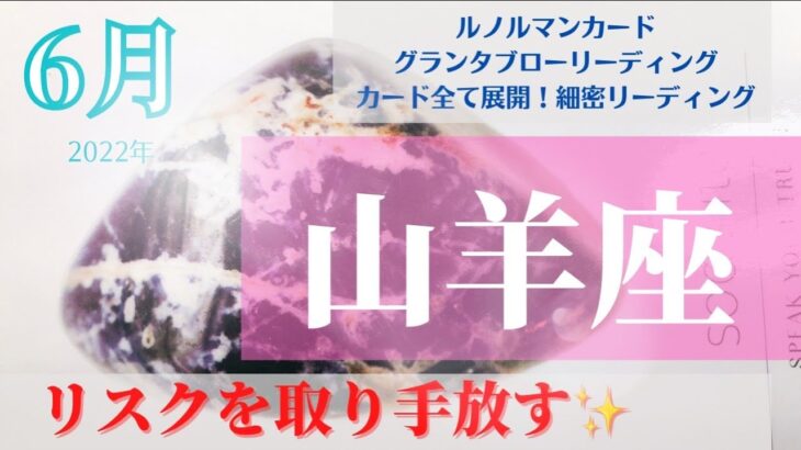 【山羊座】6月起こること～リスクを取って手放す～【恐ろしいほど当たるルノルマンカードグランタブロー細密リーディング】＆アストロダイス