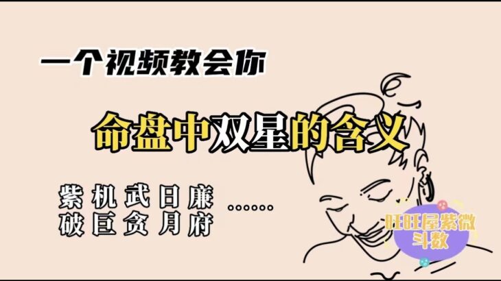 紫微斗数｜一支视频教会你双星含义