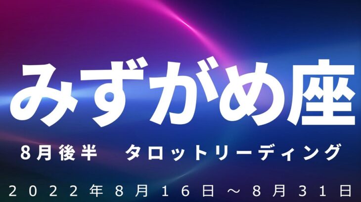 再【みずがめ座　8月後半】全体運良好　種まきに注力　運勢占い【8月16日～31日　タロットリーディング】