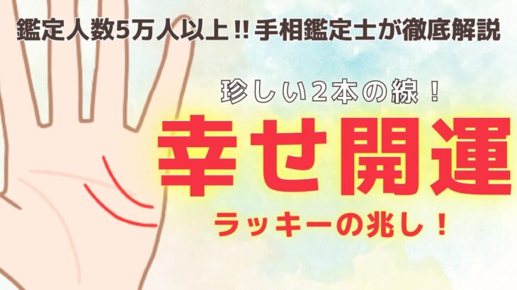 《有料級解説》珍しい2本の線！幸せ・開運の兆しを意味する手相！？【手相鑑定】～質問返し～