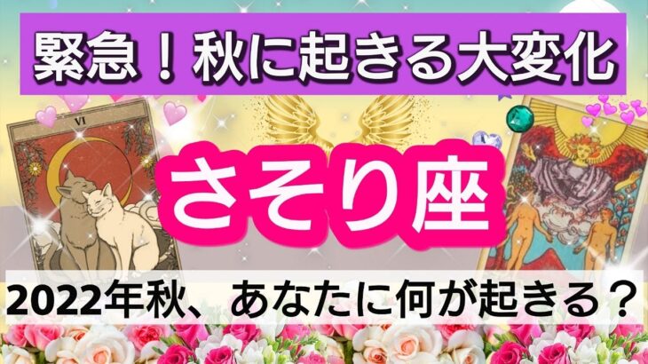 蠍座【緊急！秋に起きる大変化】2022年秋、あなたに何が起きるのか？