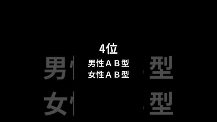 エッ〇の相性が悪い血液型組み合わせランキング #shorts