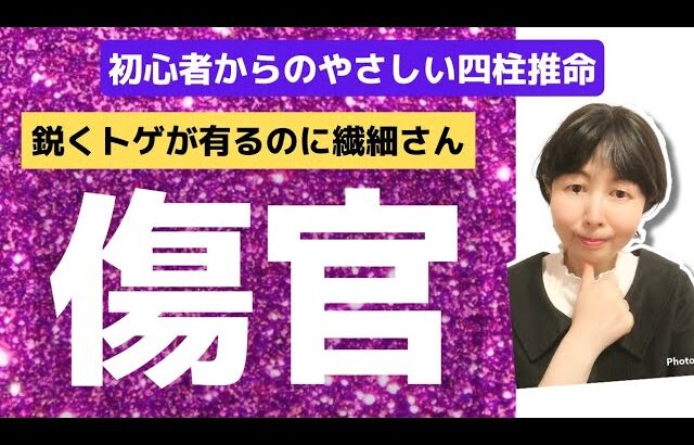 【やさしい四柱推命「傷官」は鋭くトゲがあるのに繊細さん⠀通変星】