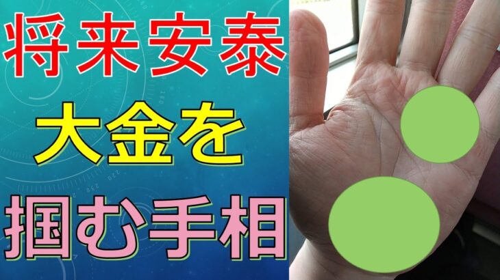 【将来安泰】お金が大きく入ってくる手相４選！現状が辛くても今後はお金持ち【手相占い／金運】