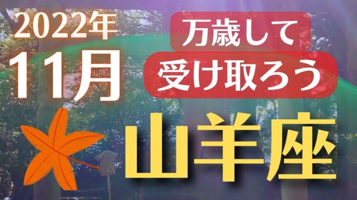 山羊座♑️2022年11月占い🔮楽しみながらチャレンジ✨