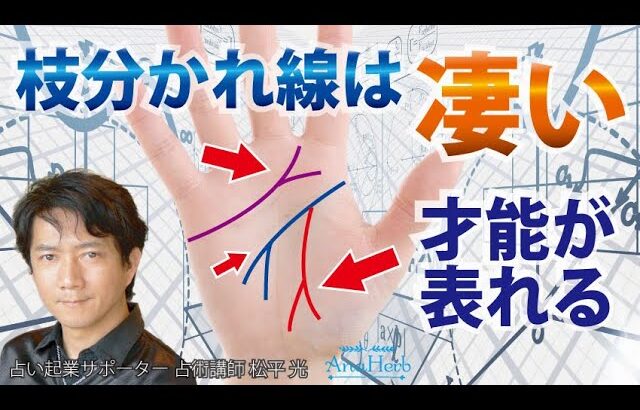 【手相】二股に分かれる人は凄い才能☆頭脳線 感情線 生命線 金運 仕事運 才能を発揮する方法【手相占い師】開運スピリチュアル松平 光