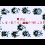 おうし座（牡牛座）2022年11月の運勢. –  12星座.