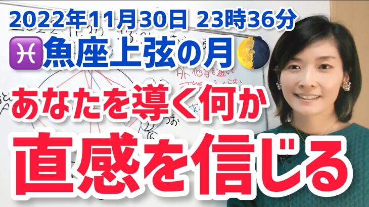 【2022年11月30日魚座上弦の月】何かに導かれ、成長していく【ホロスコープ・西洋占星術】