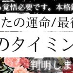 あなたの最後/運命の恋のタイミングは？【恋愛】忖度一切無しタロット本格リーディング、片想い