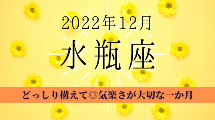 みずがめ座♒2022年12月 │全体運・恋愛・仕事・人間関係 テーマ別タロットリーディング