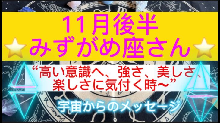 みずがめ座さん⭐️11月後半⭐️“  高い意識へ、強さ、美しさ、楽しさに気付く時〜” ⭐️宇宙からのメッセージ⭐️シリアン・スターシード・タロット⭐️アルクトゥリアン・プレイディアン・ハイブリッド