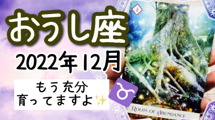 【おうし座♉️2022年12月】🔮タロット占い🔮  〜もう充分育っているので、あとはあなたが信じれば大丈夫✨〜