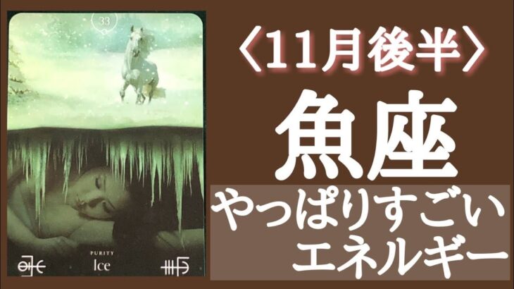 【魚座♓️さんの※11月後半※】転機予報&恋愛深掘り予報【やっぱりすごいエネルギー🦋】