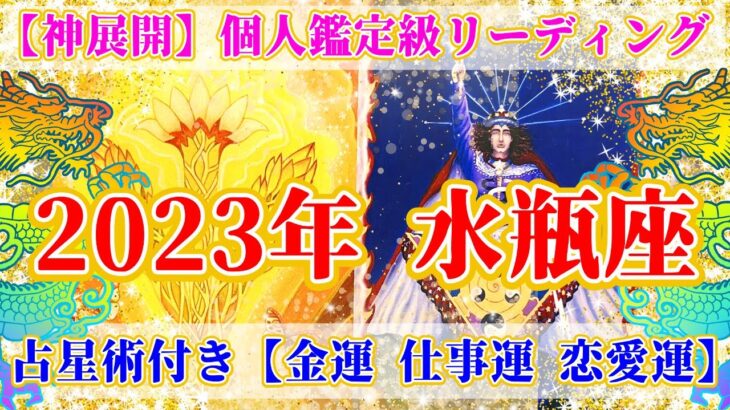 神展開🌈🐰2023年 水瓶座の運勢♒を個人鑑定級で深堀します✨占星術&タロット・オラクルリーディング🐉✨【恋愛運,金運,仕事運,みずがめ座,占い】