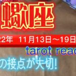 🔯週間運勢【♏蠍座】2022年11月13日〜19日✨コミュニケーション重視で💖忖度なしリーディング🙋