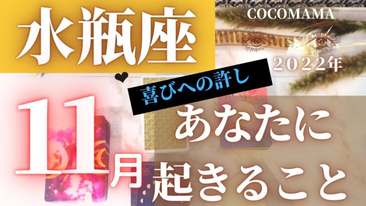 水瓶座♒️【１１月あなたに起きること】2022　ラッキー４アイテム❣ココママの個人鑑定級タロット占い　ダリタロットと共に