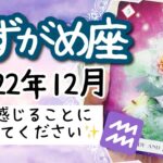 【みずがめ座♒️2022年12月】🔮タロット占い🔮〜あなた自身の体が感じることにメッセージが込められています✨〜