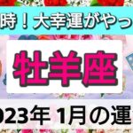 牡羊座【2023年1月の運勢】祝福の時！大幸運がやってきた💕まぶしいエネルギーいっぱい👑星とカードで徹底リーディング🌸