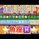 魚座♓️さん⭐️12月後半の運勢🔮2023年に向けて今重要なメッセージ‼️タロット占い⭐️