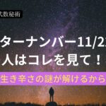 【ミネコス式数秘術4】マスターナンバー11/22/33の人はコレを見て！！