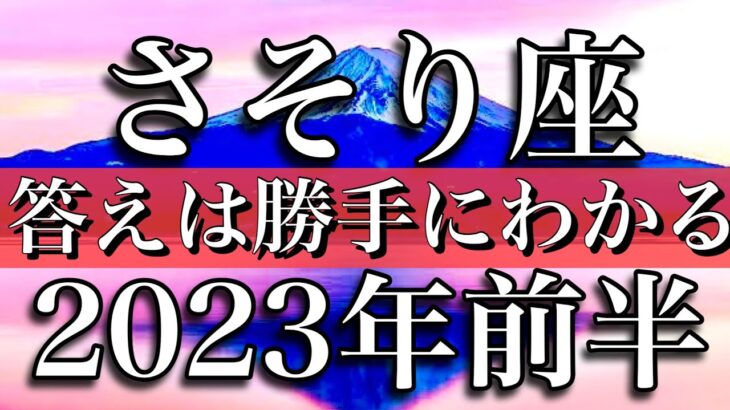 蠍座✴︎2023年前半　答えは勝手にわかる　Scorpio✴︎ First half of 2023