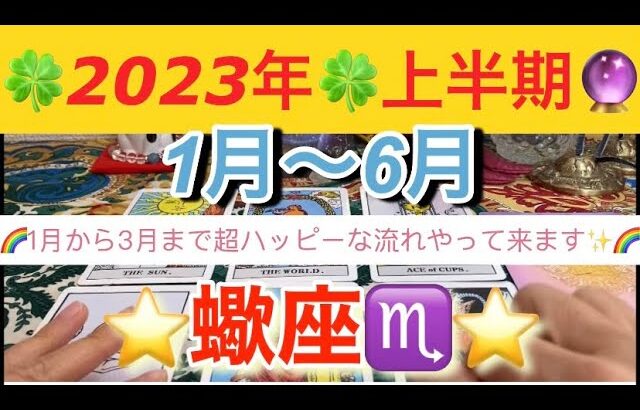 蠍座♏️さん⭐️2023年上半期‼️1月〜6月の運勢🔮1月〜3月賃貸ハッピーな流れやって来る✨タロット占い⭐️