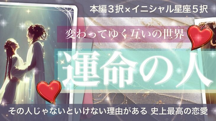 運命の人【タロット占い 恋愛】ルックス、性格、出会いからのストーリーと未来💖あなたと最高に愛し合うただひとりの人！その人じゃなきゃダメなんです【5択】星座とイニシャル付き