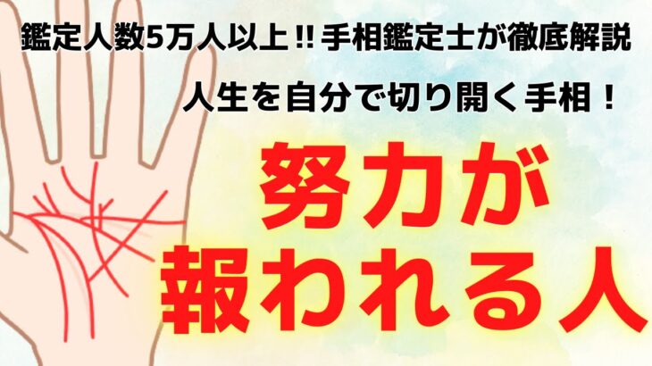 《有料級！徹底解説》人生を自分で切り開く！努力が報われる人の手相は！？【手相鑑定】～質問返し～