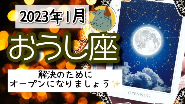 【おうし座♉️2023年1月】🔮タロットリーディング🔮  〜解決の道もオープンになればどんどんやってきます✨〜