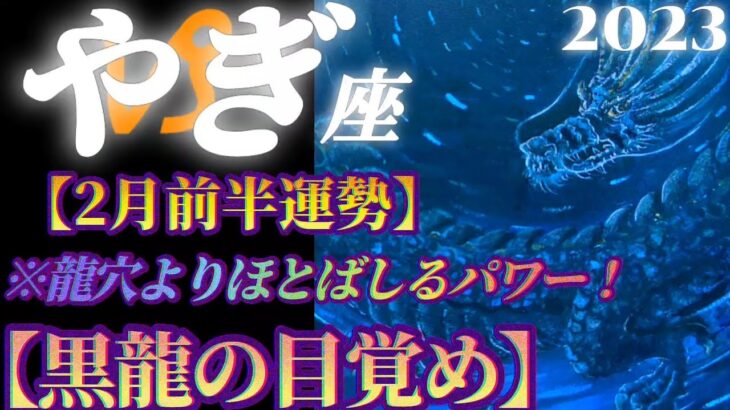 【山羊座♑2月前半運勢】自分との闘い/龍穴よりほとばしるパワー！眠っていた黒龍が目覚める！！　✡️4択で📬付き✡️　❨タロット占い❩