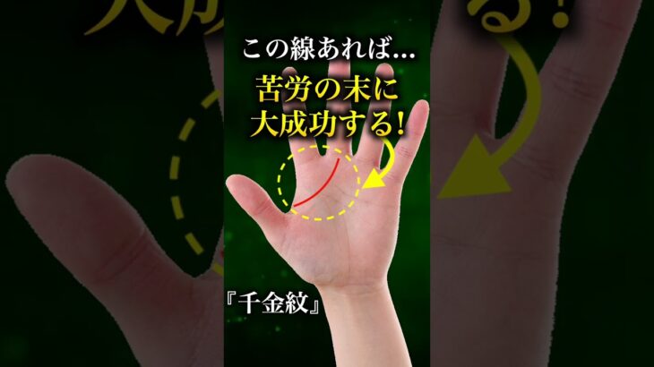 【手相占い】千金紋がある人は…苦労の末に大成功する！ #手相 #手相占い #shorts