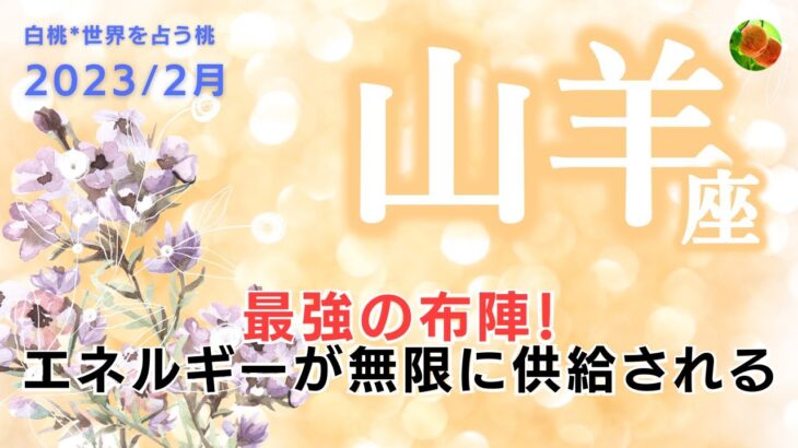 山羊座♑2023年2月★最強の布陣！エネルギーが無限に供給される2月