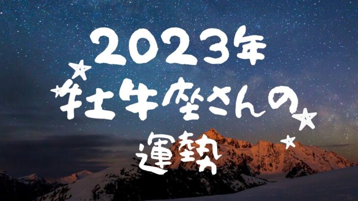 2023年の牡牛座さんの運勢♉️お仕事・恋愛・金運etc