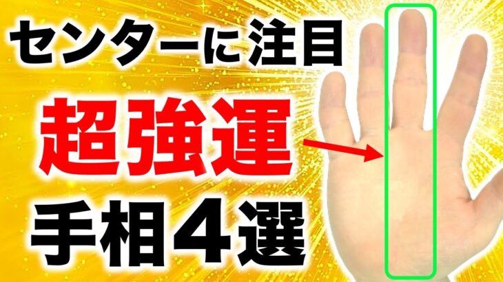 【手相】あったら超ラッキー！センターライン超強運手相４選