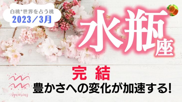 水瓶座♒2023年3月★【完 結】豊かさへの変化が加速する！