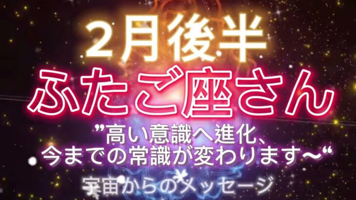 ふたご座⭐️2月後半⭐️“  高い意識へ進化、今までの常識が変わります〜”⭐️宇宙からのメッセージ ⭐️シリアン・スターシード・タロット⭐️Gemini♊️