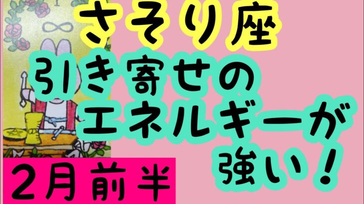 【2月前半の運勢】蠍座　引き寄せのエネルギー強い！超細密✨怖いほど当たるかも知れない😇#星座別#タロットリーディング#蠍座